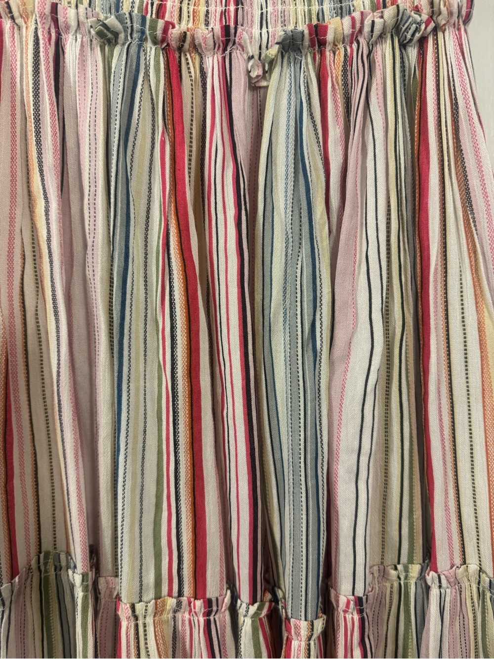 Elan Multicolor Striped Smocked Strapless Dress - Picture 7 of 8